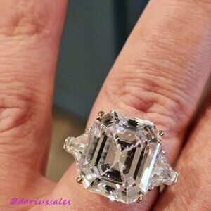 Sparkling 27 Carats Created Moissanite Wedding Rings